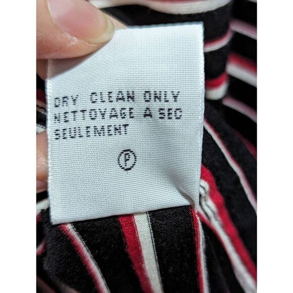 Adrienne Vittadini Women's Large Striped Short Sleeve Knit Maxi Dress - Picture 6 of 6